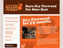 Tablet Screenshot of burndryfirewood.com